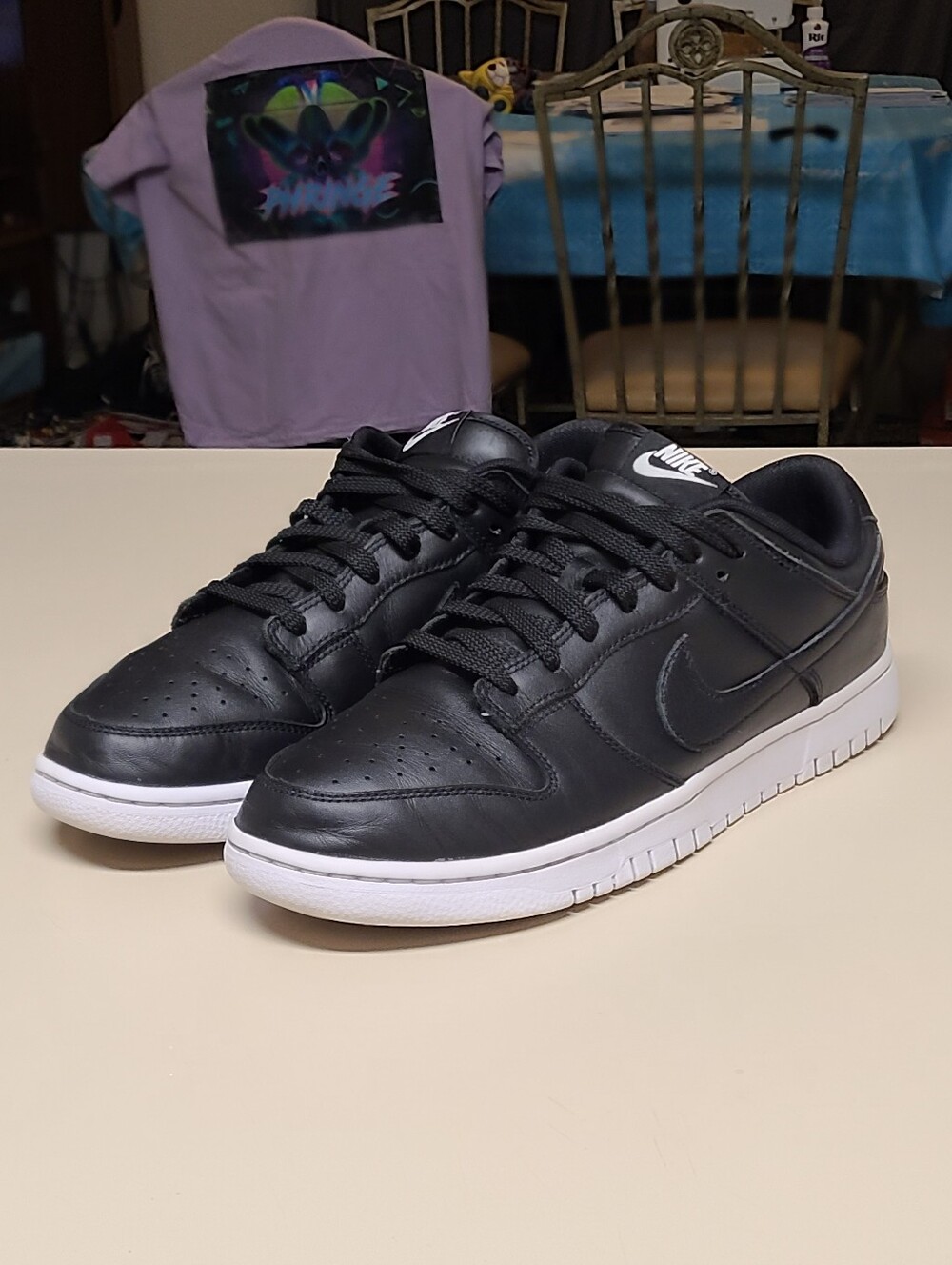 Nike Dunk Low Black casual skateboard sneakers size 10.5